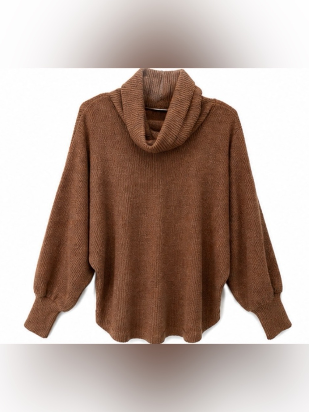 JODIFL Brown Cowl Neck Sweater